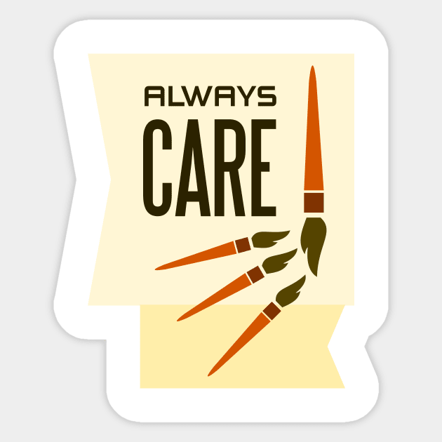 always care Sticker by taniplusshop